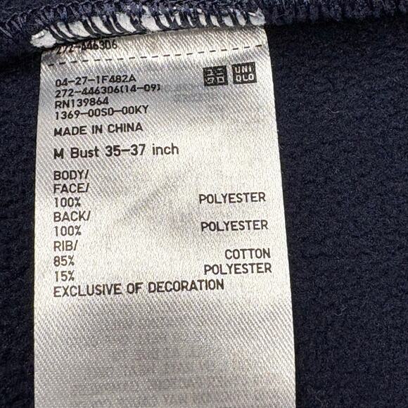 JW Anderson UNIQLO Blue Reversible Sherpa Fleece Crew Neck Sweatshirt Size M - Picture 9 of 11